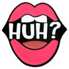PinMart Huh Pink Lips Cute Trendy Enamel Lapel Pin