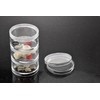SE 2-3/4" Clear Plastic Storage Containers with Stackable Screw-On Lids