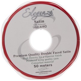ELEGANZA Double Faced Satin 3mm x 50m Red No.16