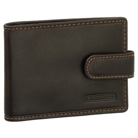 Ledershop24 Leather Credit Card Holder Landscape Format Business Card Holder 12 Compartments Cowhide Various Colours, brown, Modern