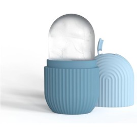 Rodillo de Hielo para la Cara, Rodillo Facial Hielo Agarre Antideslizante Rodillos de Hielo para la Cara Silicona Duradera Fácil Operación Molde Hielo Facial para Belleza Facial (nuevo azul claro)
