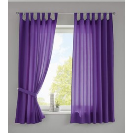 Gardinenbox Berlin 20400N2 Curtains with Loops, Set of 2