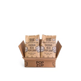 Popzup Popcorn - Popped & Seasoned by Hand with Pure and Simple Ingredients, Gluten Free and non-GMO (Cheddar Head)