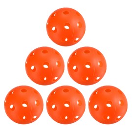 PATIKIL Indoor Pickleball Balls, 26 Holes Pickleball 6 Pack Pickleball Balls for Amateurs, Orange