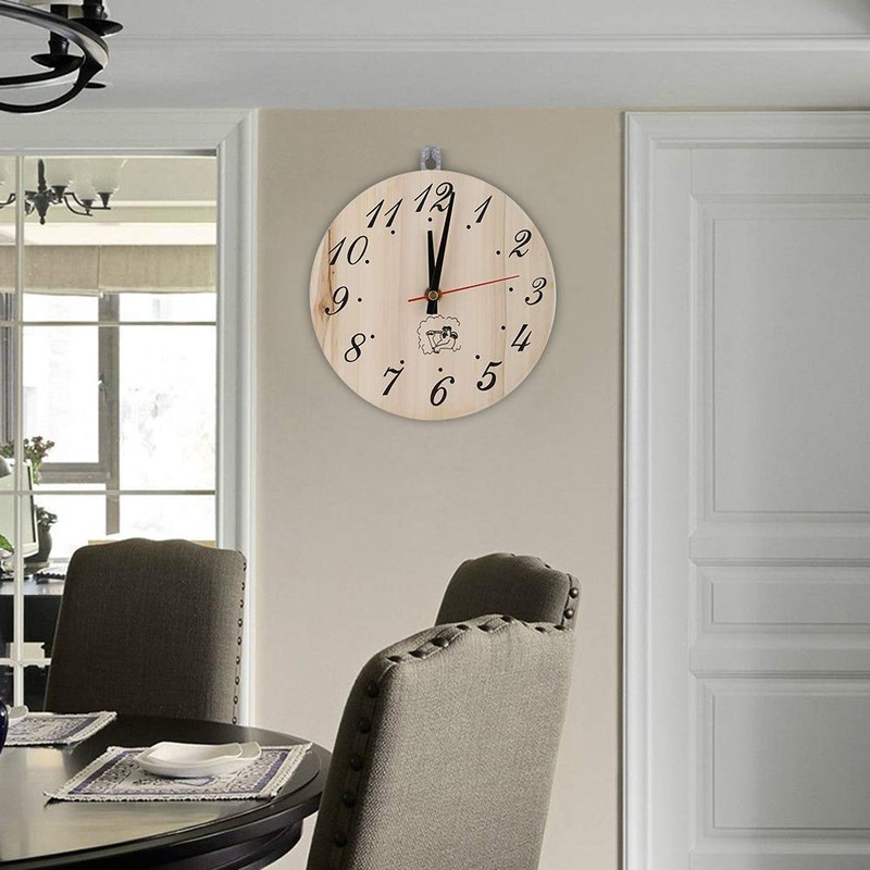 xuuyuu. Wooden Sauna Clock Table Clock for Sauna Clock 12