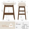 Bar Stools Set of 3, Barstools with Sturdy Wood Legs,