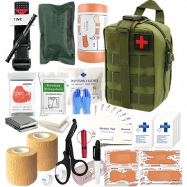 Blekrasi Kit Tctico De Primeros Auxilios De Emergencia Kit De Supervivencia De Primeros Auxilios Verde                                                