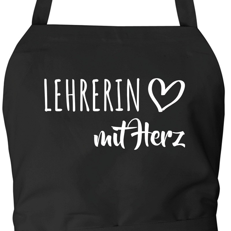Huuraa Apron Teacher with Heart Gift Cotton Teacher Gift Idea,