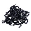 TIOMIOSEA Screw Hooks, Black, Pack of 50, 45.41 mm, Hook