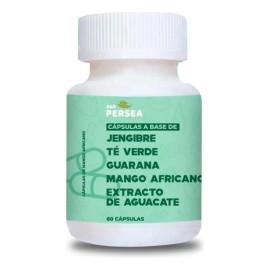 A&G PERSEA - Capsulas DETOX con 60 Caps. Te verde con Jengibre y Extracto de Aguacate