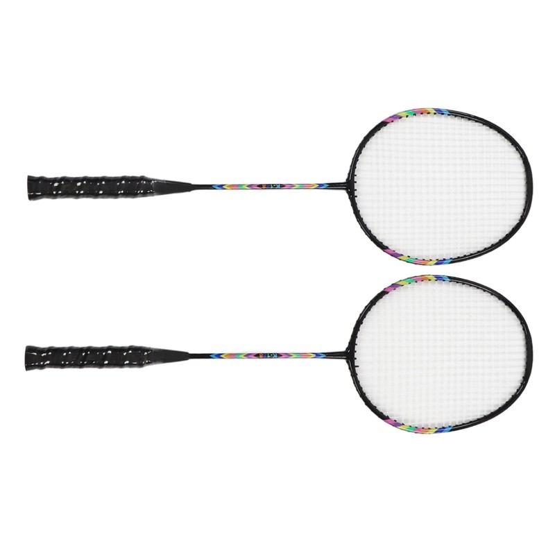 2Pcs Badminton Racquets Set Lightweight Sturdy Double Badminton Rackets with