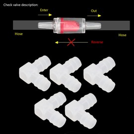 Hose Connector Angle, Pack of 10 Plastic Hose Barb, 90 Degree Elbow L Pipe Fittings Pipe Adapter Connector 2 Way Joint Splicer Mender Union Adapter for Boat Aquarium (14 mm)