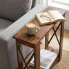 ZEXVIDA Slim Side Table, 6.6 Inch Ultra Narrow End Table