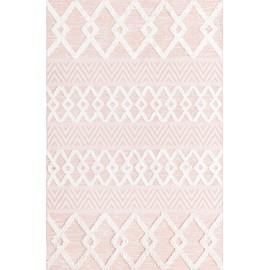 Unique Loom Sabrina Soto Casa Collection Area Rug - Valencia (5' 3" x 8' Rectangle, Pink/ Ivory)