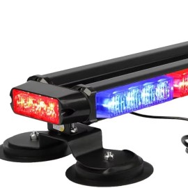 29.5-Inch 54 LED Strobe Light Bar Double Side High Intensity Emergency Warning Magnetic Base Safety Construction New forLight Color: Green/white, Rated Power: 54, Beam Angle: Spot
