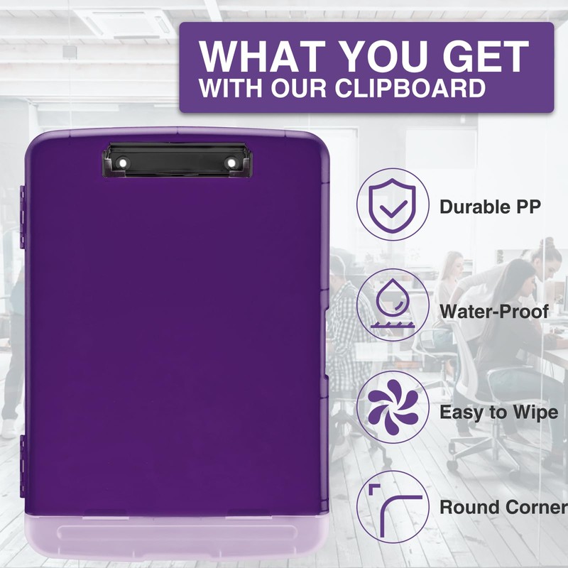 Sooez Clipboard with Storage, High Capacity Nursing Clipboards with Pen