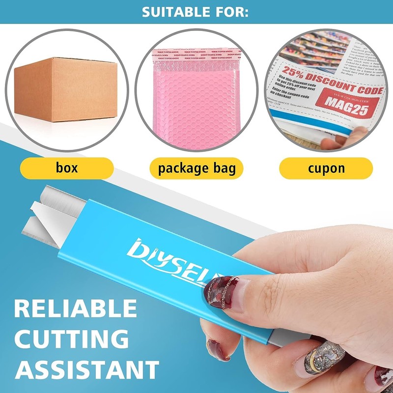DIYSELF Box Cutters, 24 Pack Box Cutter Retractable, Box Cutter