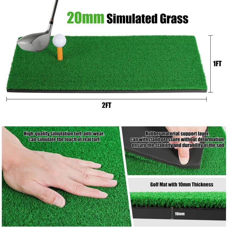 Golf Net,10x7ft Golf Hitting Net with Multiple Targets, All-in-1 Outdoor