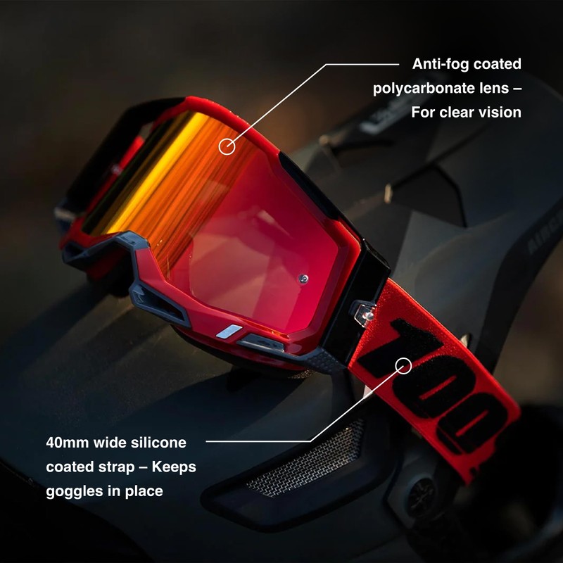 100% STRATA 2 Goggles - Sports Goggles for Motocross &