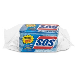 S.O.S. All Surface Scrubbing Sponge, 3 x 5 1/4, 1" Thick, 3 Sponges/Pack (COX91028CT) Category: Sponges
