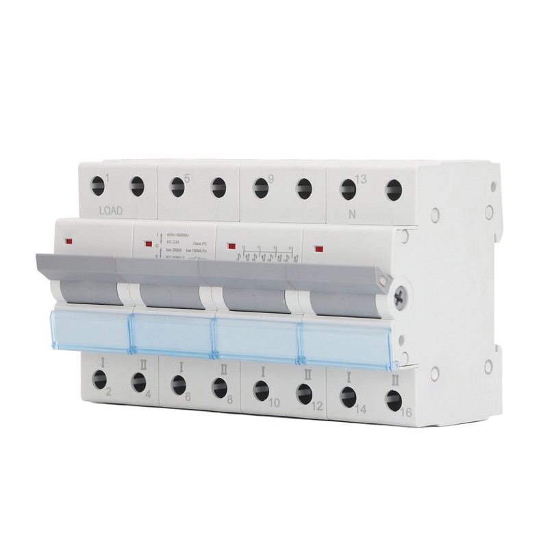 400VAC Dual Power Manual Transfer Switch DIN Rail Mount Single