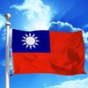 Taiwan Flag Polyester 3 Ftx 5Ft,Canvas Header and Double Stitched