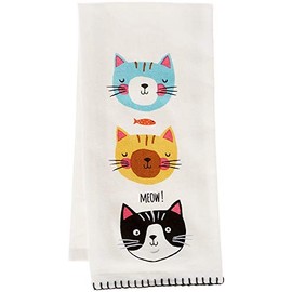 Kay Dee Designs Crazy Cat Meow Flour Sack Kitchen Towel, 18" x 26", Various