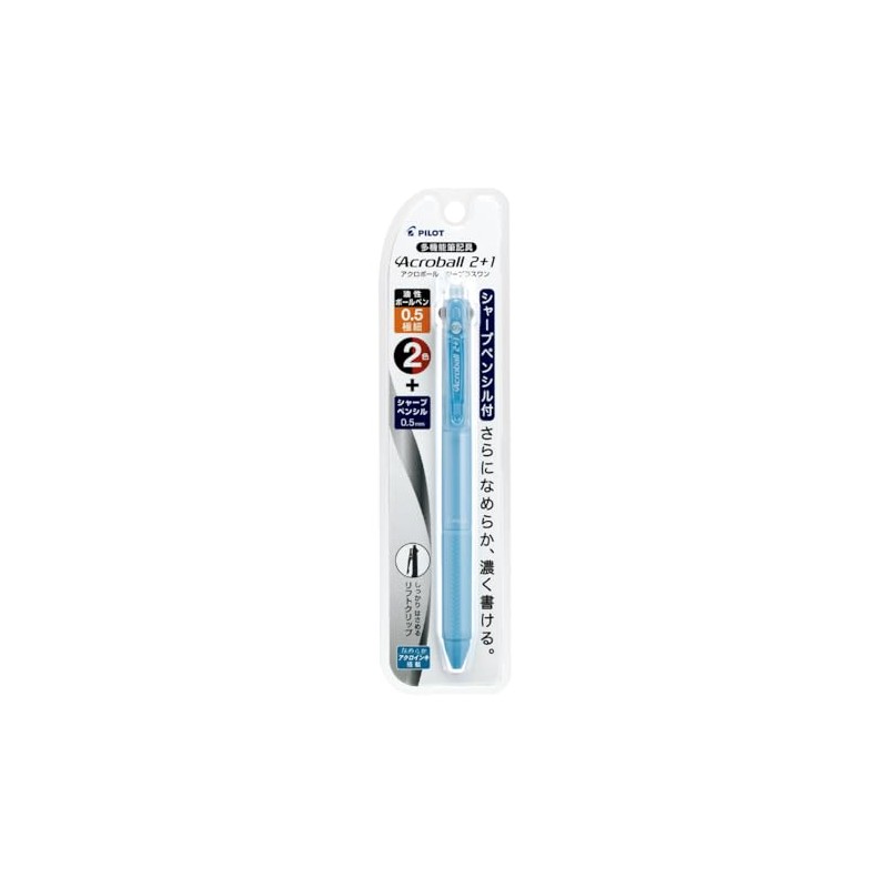 Pilot PBKHAB40EFLB Multifunction Pen, Acroball 2+1, 0.5, Light Blue