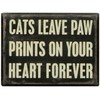 Primitives by Kathy Box Sign, 4 by 3-Inch, Cats Paw