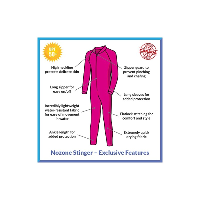 Nozone Stinger - Bañador protector solar para niños (UPF 50+),