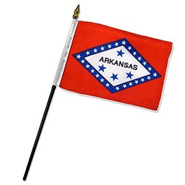 Arkansas 4"x6" Desk Stick Flag (No Base) (1 Flag)