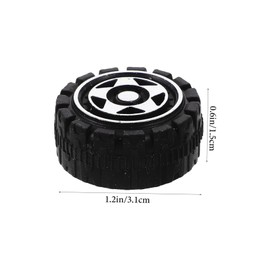 BESPORTBLE 50Pcs Car Wheels for DIY Crafts Wheels Replacement Parts for Rc Cars Enhance Hand Eye Coordination Creativity Black