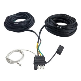 4 Pin 5 Wire Trailer Wiring Harness, 22FT, for Rewiring Trailer Taillights, 4 Way Flat Trailer Circuit Tester