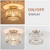 Rpzloila Crystal Ceiling Light Fixture, Modern Semi Flush Mount Ceiling