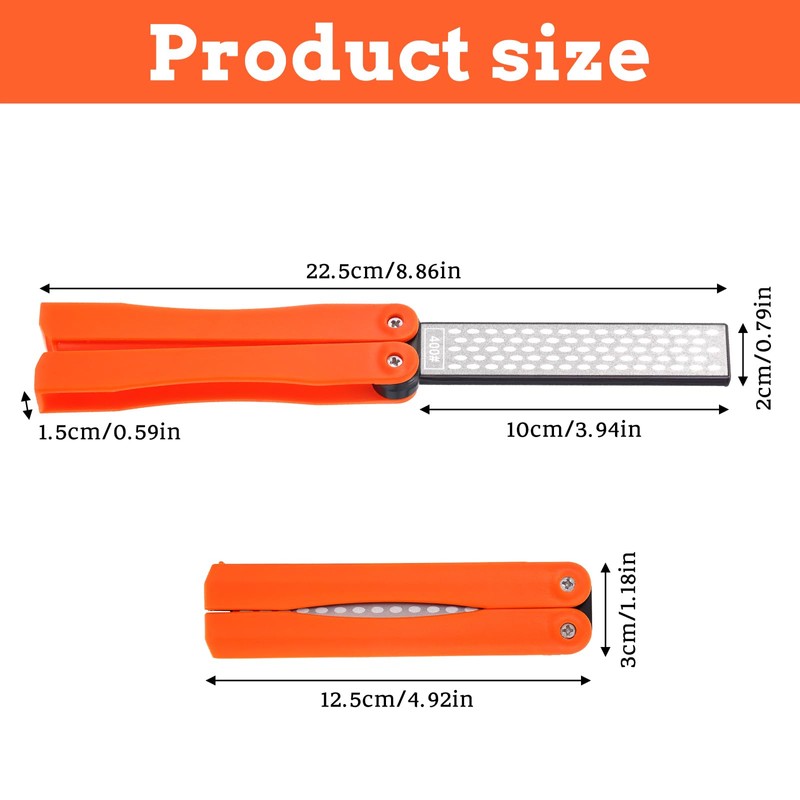Double Sides Knife Sharpener Tool 400/600 Grits Diamond Sharpening Stone