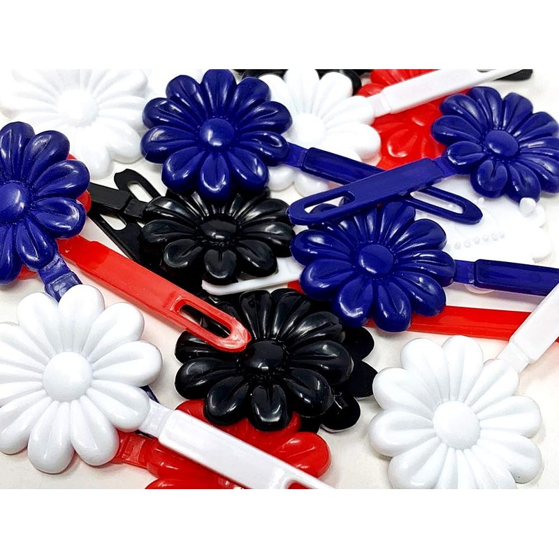 Tara Girls Self Hinge Plastic Bow Hair Barrettes Selection (BR83)
