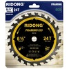 RIDONG 6-1/2 Inch Circular Saw Blade, 24-Tooth with 5/8" Arbor
