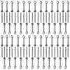 Muzata 50 Pack 1/8" Cable Railing Hardware Kit Hand Swage