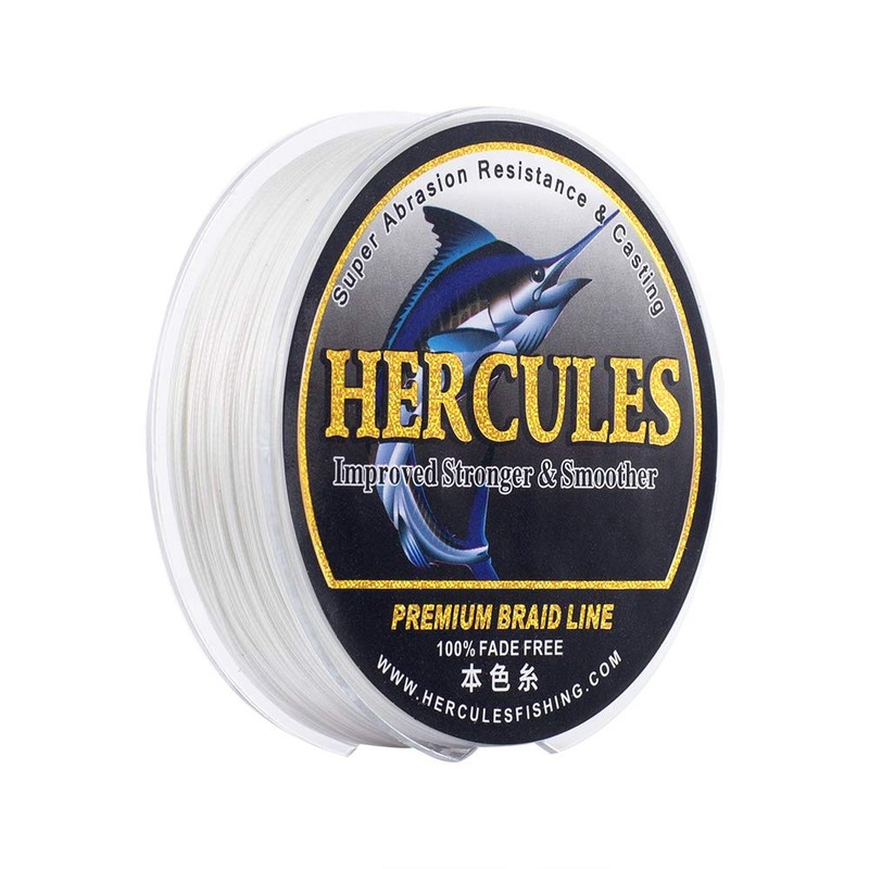 Hercules PE Braided Fishing Line, Fade Resistant, 8 Strands, High