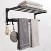 TocTen Towel Rack for Bathroom, Foldable Towel Holder with Double