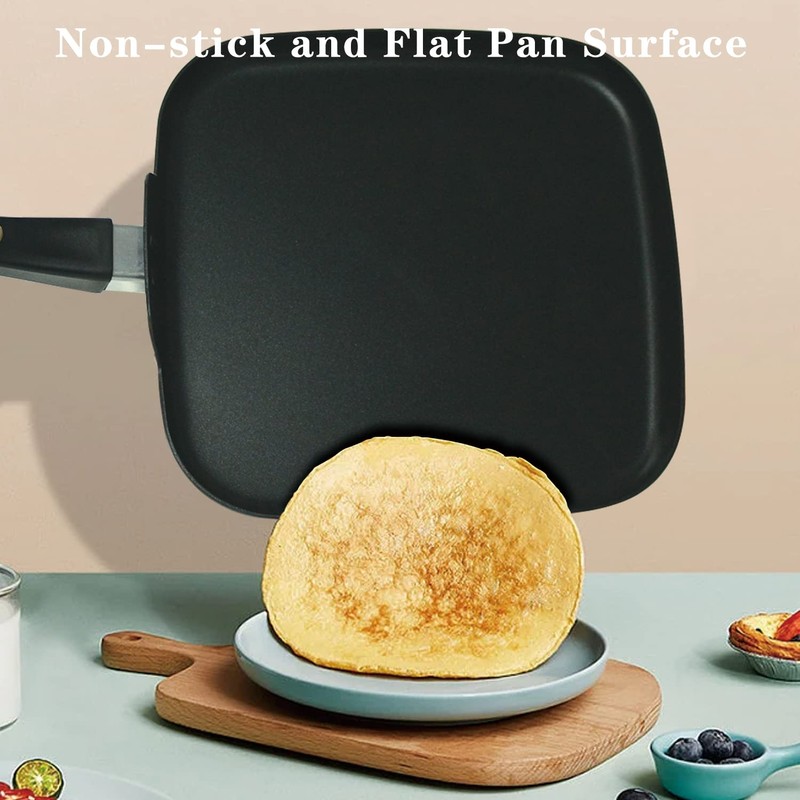 LECOOKING 10 Inch Square Griddle Pan, Nonstick Grill Pan for