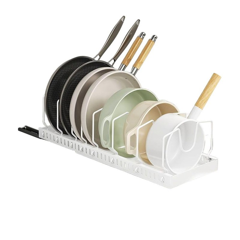 Mnftive pots and pans organizer under cabinet,pot lid organizers inside