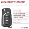VORNEC Replacement for Toyota Camry Remote Flip Key HYQ12BFB 89070-06790