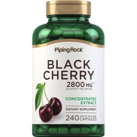 Piping Rock Black Cherry Extract Concentrate | 2800 mg | 240 Capsules | Non-GMO, Gluten Free Supplement