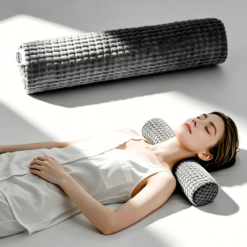 Cervical Pillow for Neck Pain, Memory Foam Neck Roll Pillow