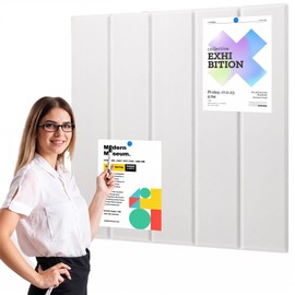 8 Pack Large Cork Bulletin Board Alternative, Felt CorkBoard Tiles for Office Wall, Wall-Friendly Pin Board for Office Home School, Decorative & Noise Reduction, Beige(12"x12")