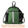 Drawstring Backpack Sports Gym Bag With Shoe Compartment and Two