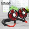 Daisy Pattern Portable Hand Free Neck Hanging Fan USB Rechargeable