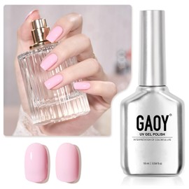 GAOY Pastel Gel Nail Polish, 16ml Pink Soak Off UV Light Cure Gel Polish for Spring Summer Soft Candy Nail Art DIY, Macaron 1649 Baby Pink