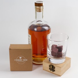 Cherry Tree Collection | Whisky Stones | Crystal Water Infusion Stones | Natural Gemstones | Set of 6 | Red Jasper